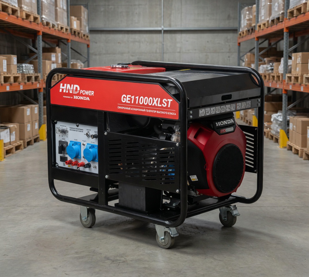 Бензиновый генератор HND GE 11000 XLST 11 кВт (220/380 В) с двигателем Honda — фото 3