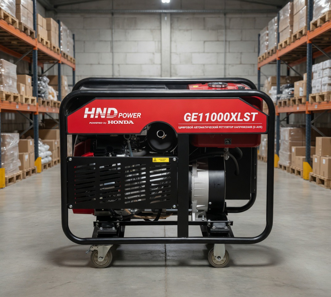 Бензиновый генератор HND GE 11000 XLST 11 кВт (220/380 В) с двигателем Honda — фото 8