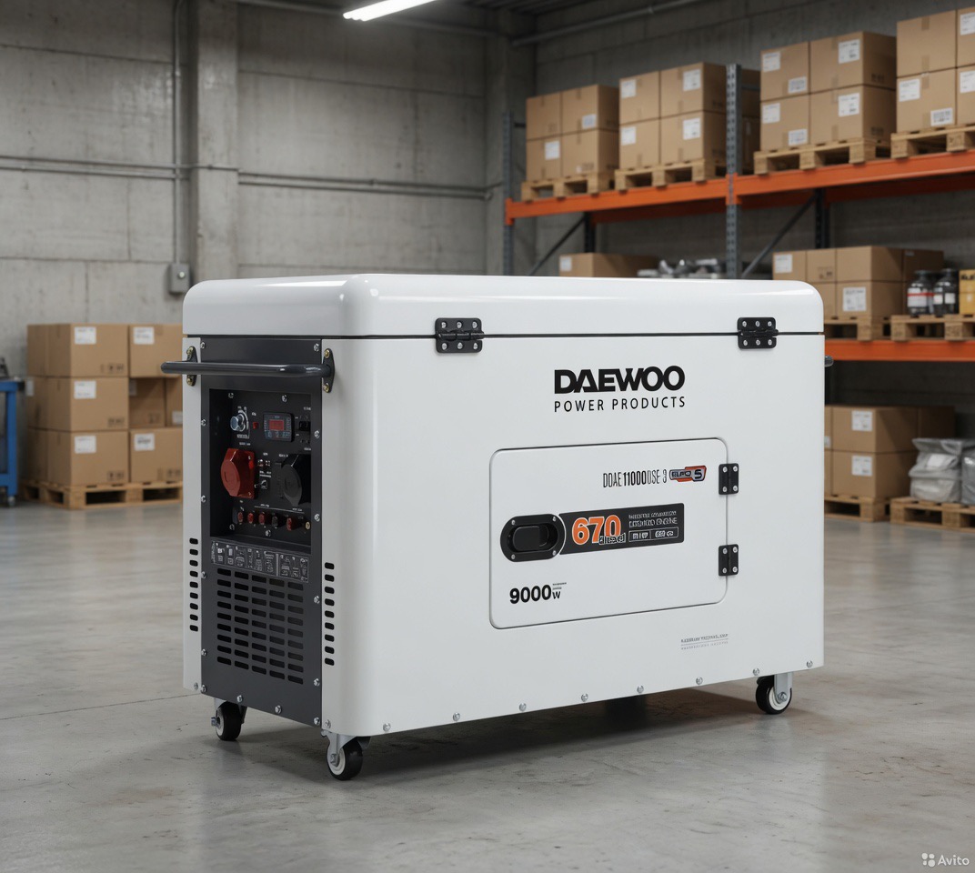 Дизельный генератор Daewoo DDAE 10000DSE-3 7,2 кВт Dual Power (220/380 В) с электростартером — фото 3