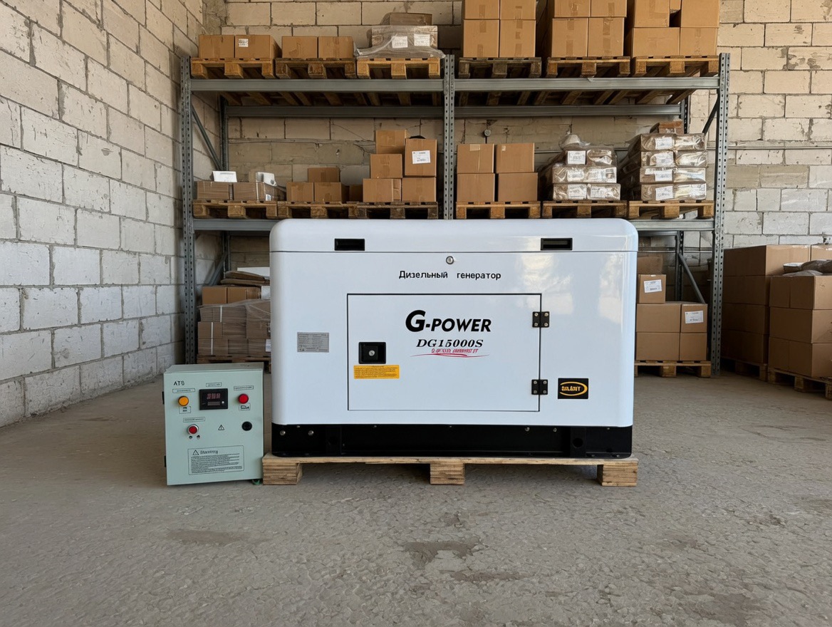 Дизельный генератор G-Power DG14000SE3 12 кВт (220/380 В) с АВР и электростартером — фото 3