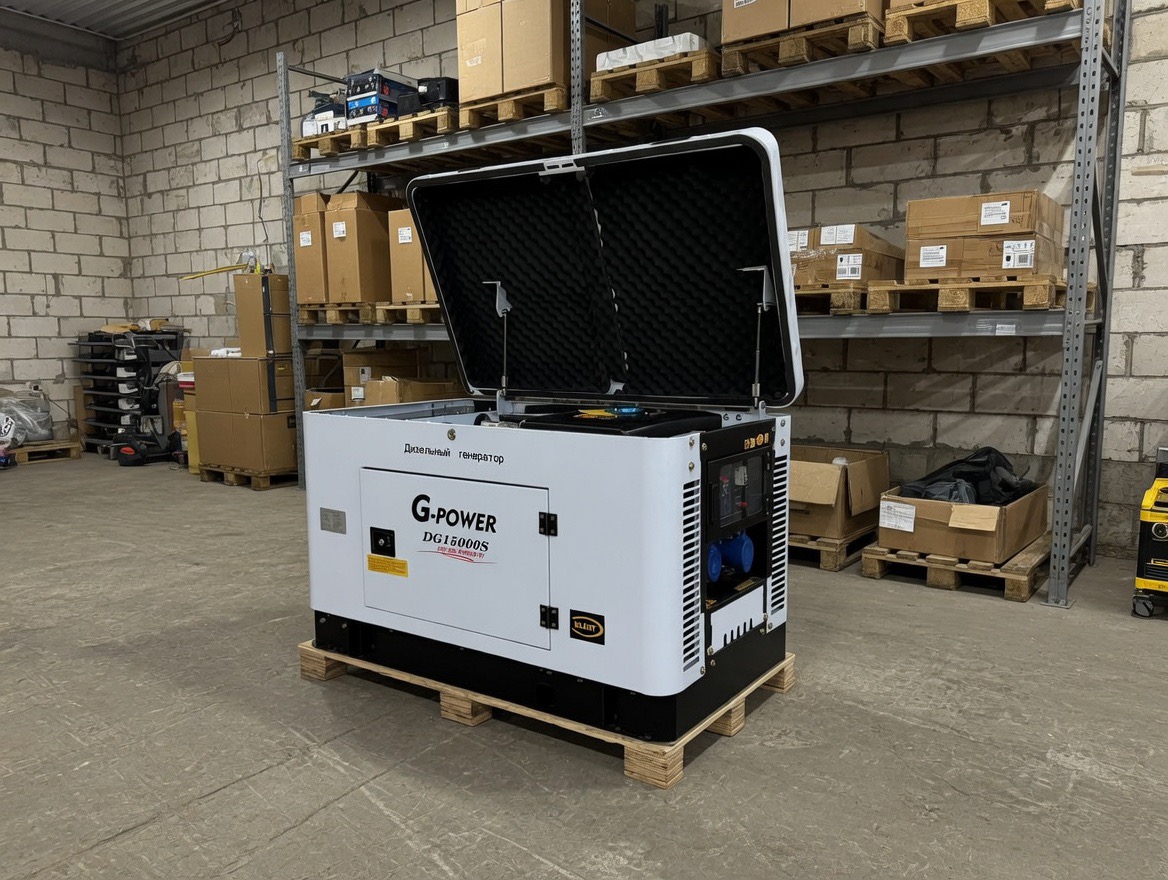 Дизельный генератор G-Power DG14000SE3 12 кВт (220/380 В) с АВР и электростартером — фото 6