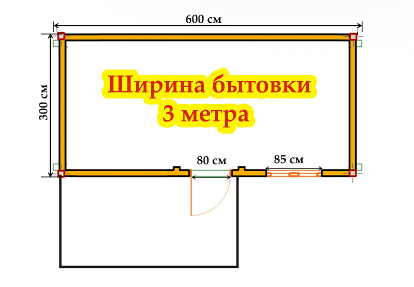 Модульный домик-бытовка 3×6 м (высота потолка 2,4 м) — фото 8