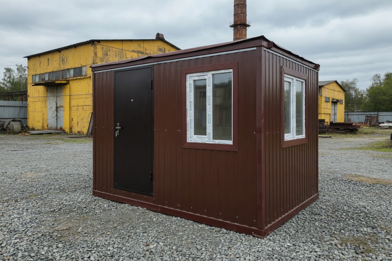 Временный строительный городок из 4 блок-контейнеров 9,6 × 6 м под ключ